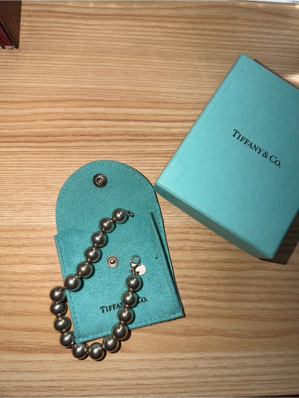 Tiffany & Co. HeadWear Ball Bracelet in Sterling Silver with Tiffany & Co. Pouch
